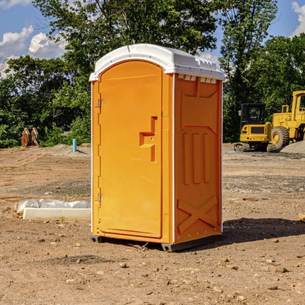 how often are the porta potties cleaned and serviced during a rental period in Bluewater Acres